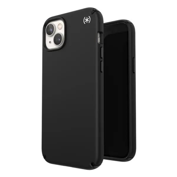 Speck Presidio2 Pro MagSafe - Antibacterial iPhone 15 Plus / 14 Plus Case (Black / Black / White)
