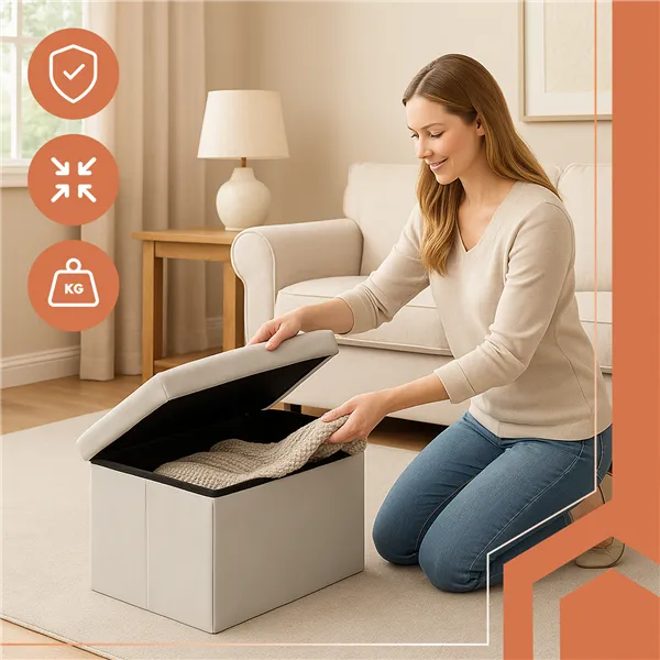 Gray velvet pouf 60x30x30 cm Ruhhy 25994