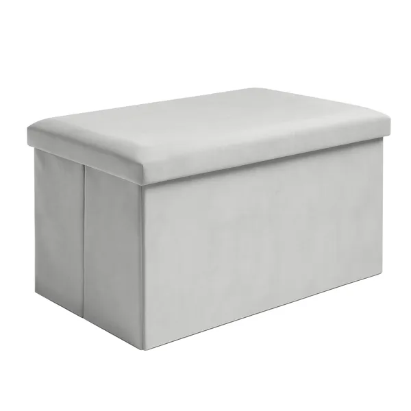 Harmaa samettinen rahi 60x30x30 cm Ruhhy 25994