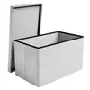 Pilkas aksominis pufas 60x30x30 cm Ruhhy 25994