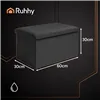 Melns samta pufs 60x30x30 cm Ruhhy 25995
