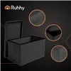 Musta samettinen rahi 60x30x30 cm Ruhhy 25995