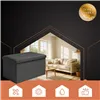 Juodas aksominis pufas 60x30x30 cm Ruhhy 25995