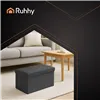 Melns samta pufs 60x30x30 cm Ruhhy 25995
