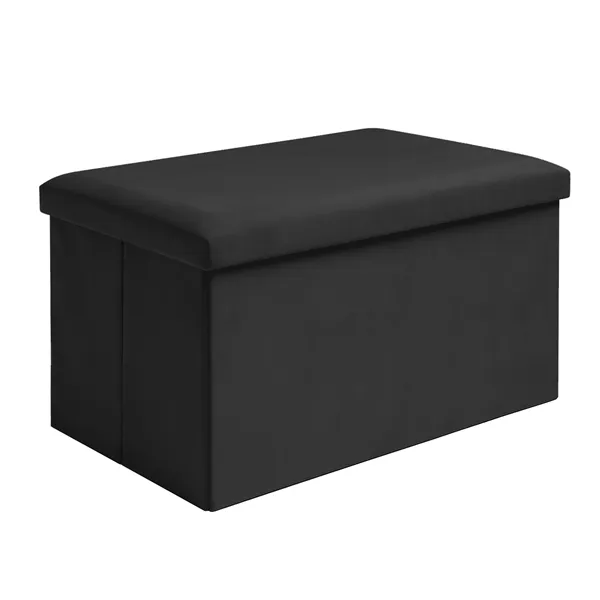 Melns samta pufs 60x30x30 cm Ruhhy 25995