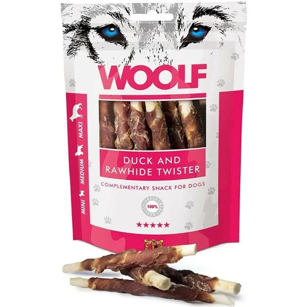 Užkandis šunims Woolf                                 Antis 100 g 1 Dalys
