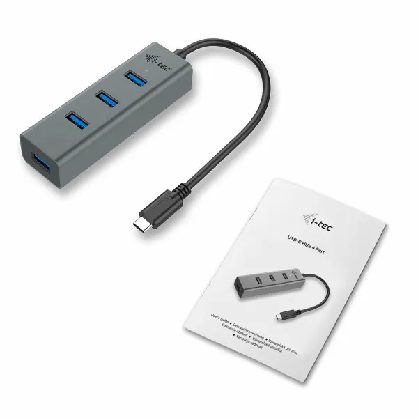 USB-keskitin i-Tec C31HUBMETAL403 USB x 4 Harmaa