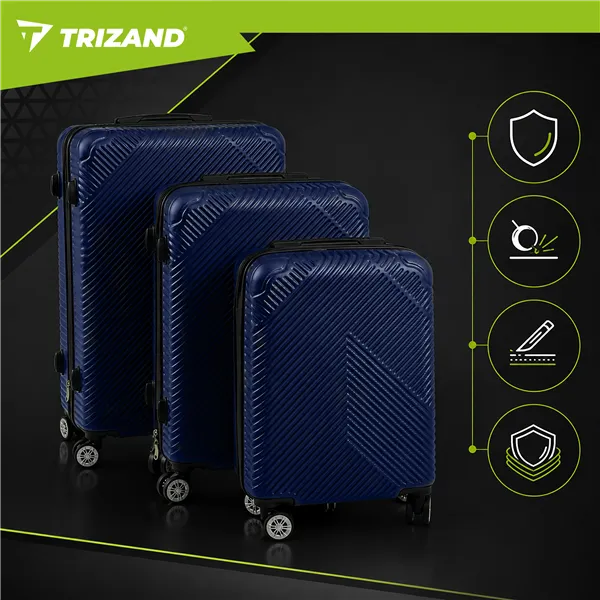 3 viename lagaminų rinkinys – tamsiai mėlynas Trizand 26664