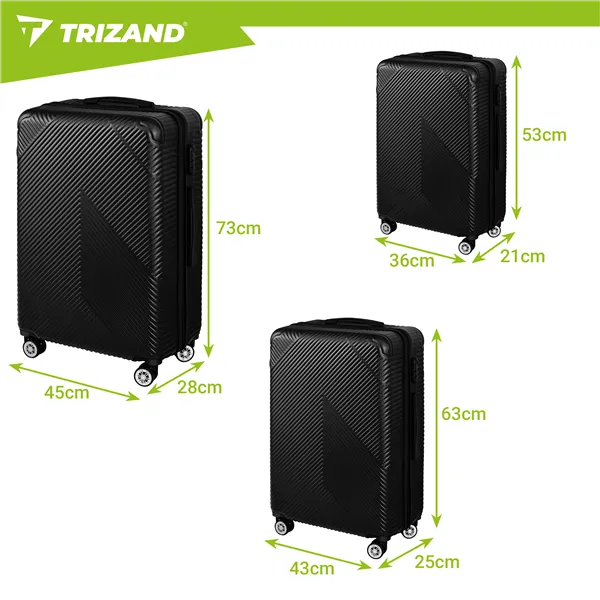 3-in-1 suitcase set - black Trizand 26661