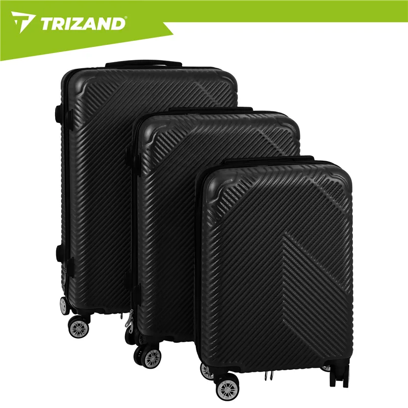 3 viename lagaminų rinkinys – juodas Trizand 26661