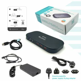 Pastiprinātāji i-Tec TB3HDMIDOCKPD Melns