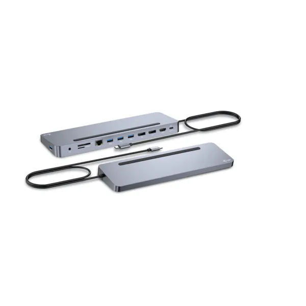 USB-C-jaotur i-Tec C31FLAT2PDPRO Hõbedane