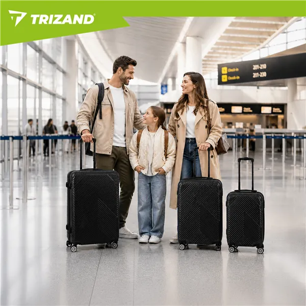 3-vienā čemodānu komplekts - melns Trizand 26661