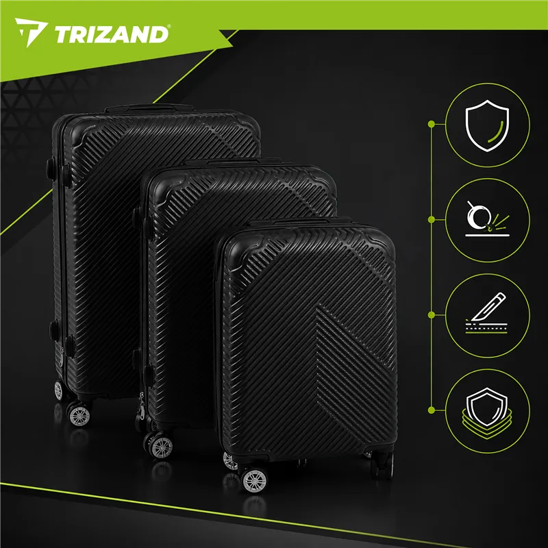 3 viename lagaminų rinkinys – juodas Trizand 26661