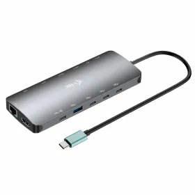 USB-keskitin i-Tec C31NANOTRIPLEDOCKPD Harmaa