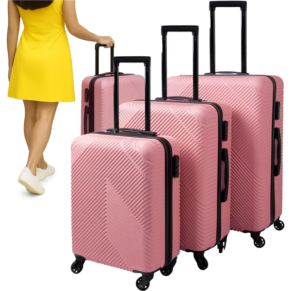 3 viename lagaminų rinkinys – rožinis Trizand 26663