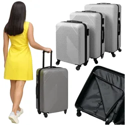 3 viename lagaminų rinkinys – pilkas Trizand 26662
