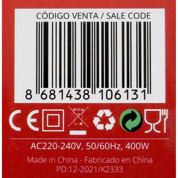 Mėsmalė Kiwi 400 W 400W