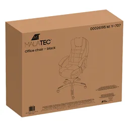 Офисное кресло с подставкой для ног - черное Malatec 26195