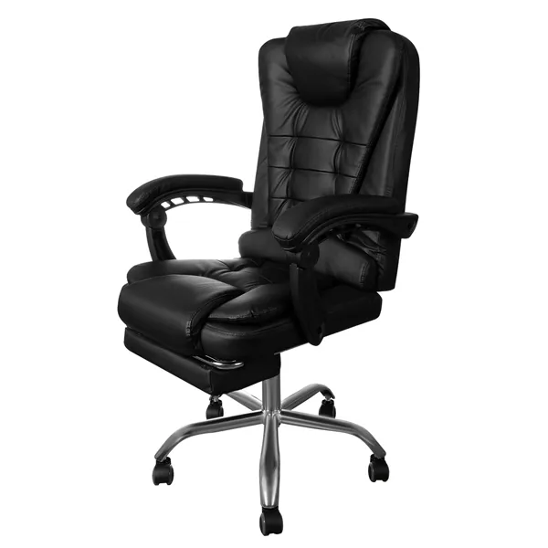 Office chair with footrest - black Malatec 26195