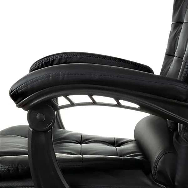 Office chair with footrest - black Malatec 26195