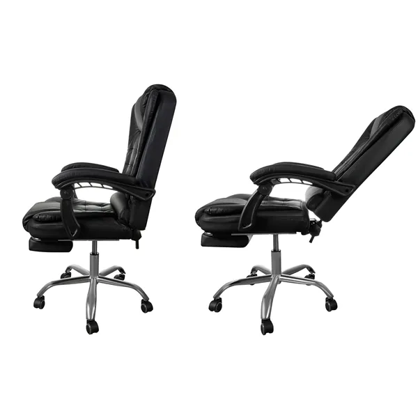 Офисное кресло с подставкой для ног - черное Malatec 26195