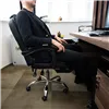 Office chair with footrest - black Malatec 26195