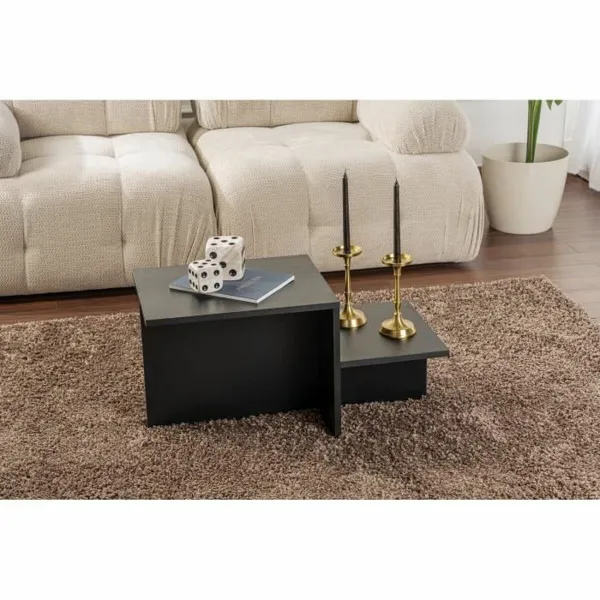 Centre Table Harmony Black 80 x 40 x 40 cm