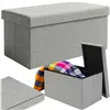 Пуф из серой ткани 76x38x38см Ruhhy 26131