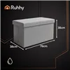 Пуф из серой ткани 76x38x38см Ruhhy 26131