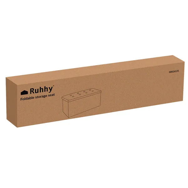 Pelēks auduma pufs 76x38x38cm Ruhhy 26131
