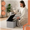Пуф из серой ткани 76x38x38см Ruhhy 26131