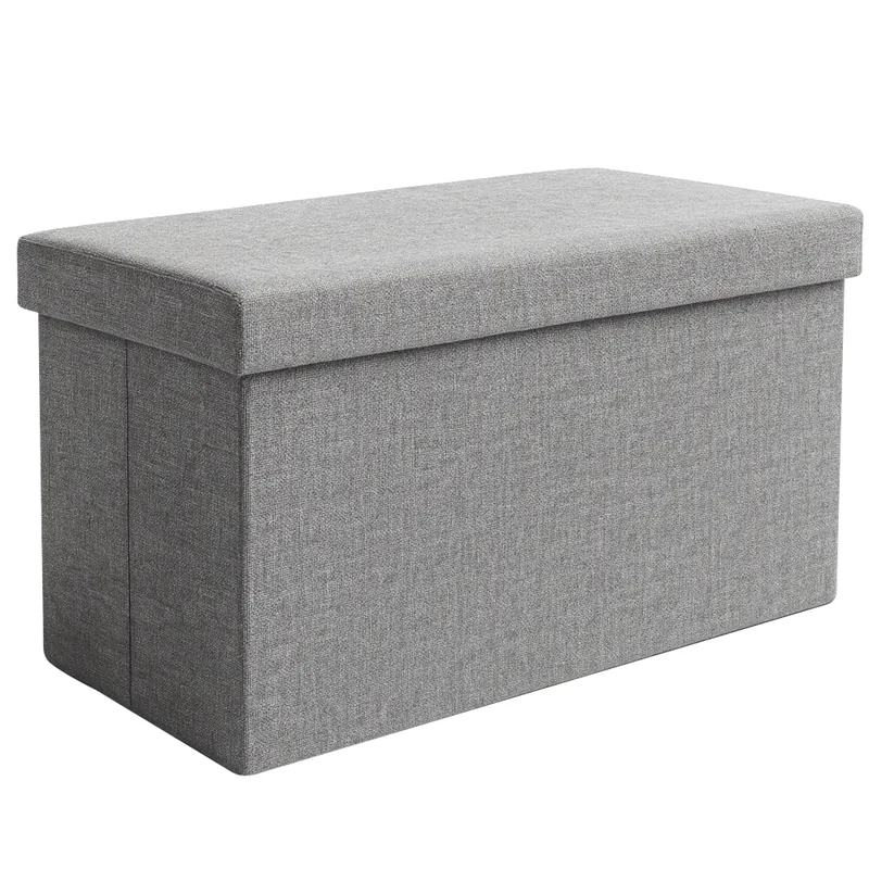 Gray fabric pouf 76x38x38cm Ruhhy 26131