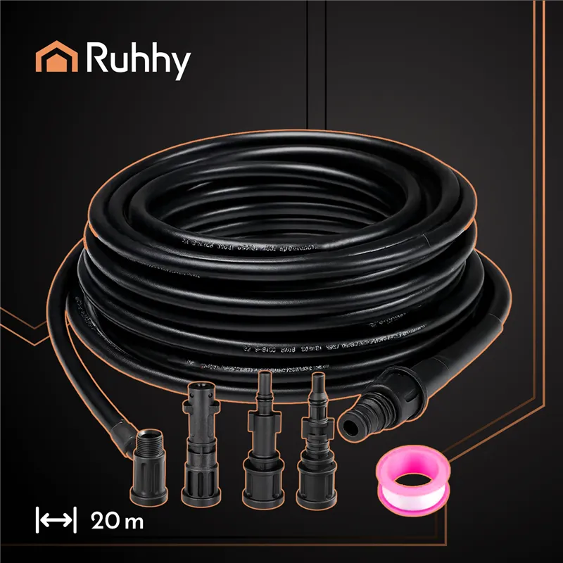 Шланг для чистки труб с адаптером 20 м Ruhhy 26133