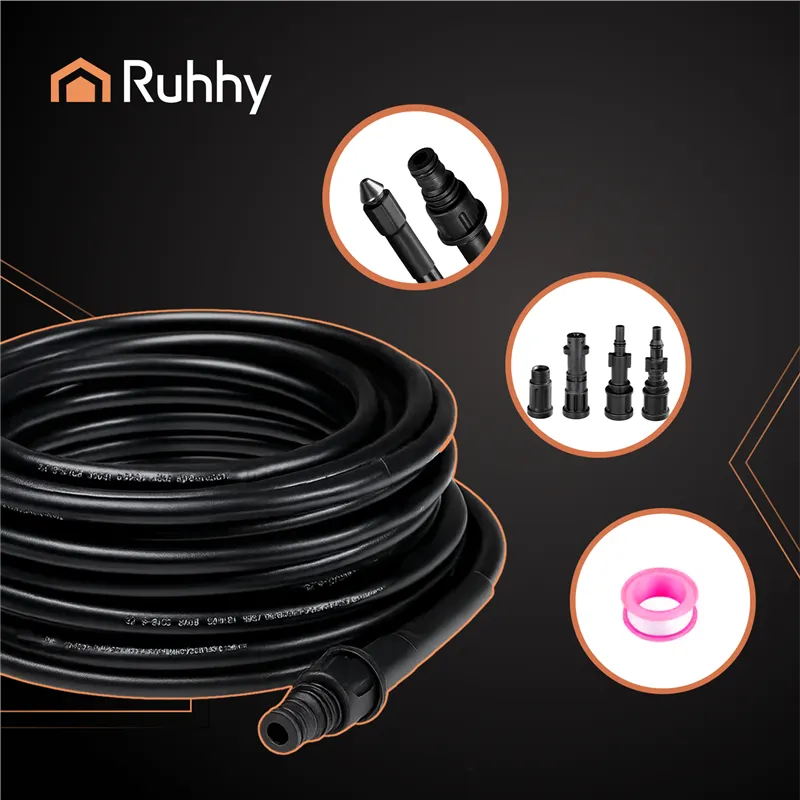Шланг для чистки труб с адаптером 20 м Ruhhy 26133