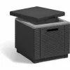 Side table Allibert by KETER Ice Cube graphite 42 x 42 x 41 cm Grey