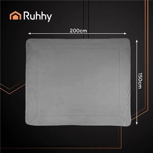 Kaksipuolinen peitto 150x200cm tummanharmaa Ruhhy 26292