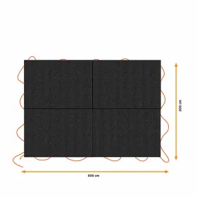 Piekabes pārsegs Black & Decker Melns 3 x 4 m