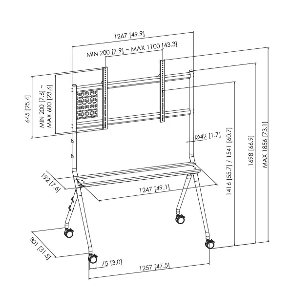 Screen Table Support Vogel's 7410210 65" 98