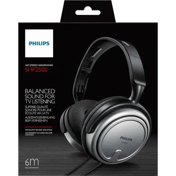 Headphones with Microphone Philips SHP2500/37 Black Grey With cable