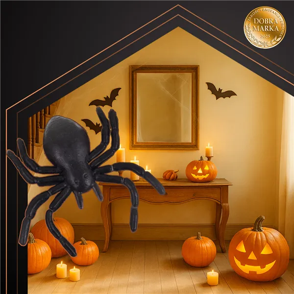 Plastic spiders - decoration - 10 pcs Ruhhy 26028