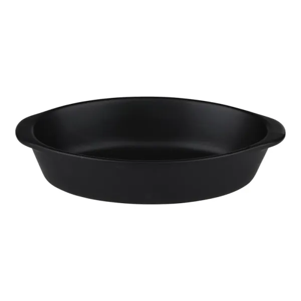 Alpina - Ceramic Oven Dish, Oval, 20x12x5 cm, 470 ml (Black)