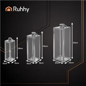 Silver lanterns 38/49/63cm 3pcs Ruhhy 26477