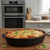 Alpina - Ceramic Oven Dish, Oval, 20x12x5 cm, 470 ml (Black)