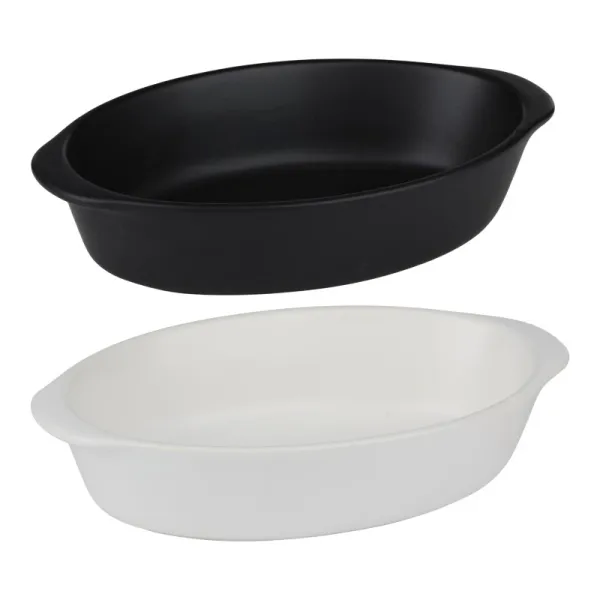Alpina - Ceramic Oven Dish, Oval, 20x12x5 cm, 470 ml (Black)