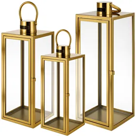 Golden lanterns 38/49/63cm 3pcs Ruhhy 26476