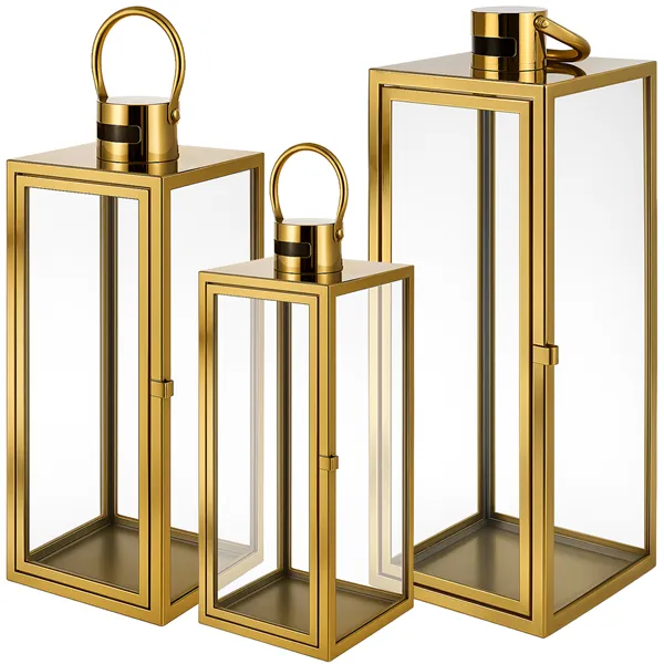 Golden lanterns 38/49/63cm 3pcs Ruhhy 26476