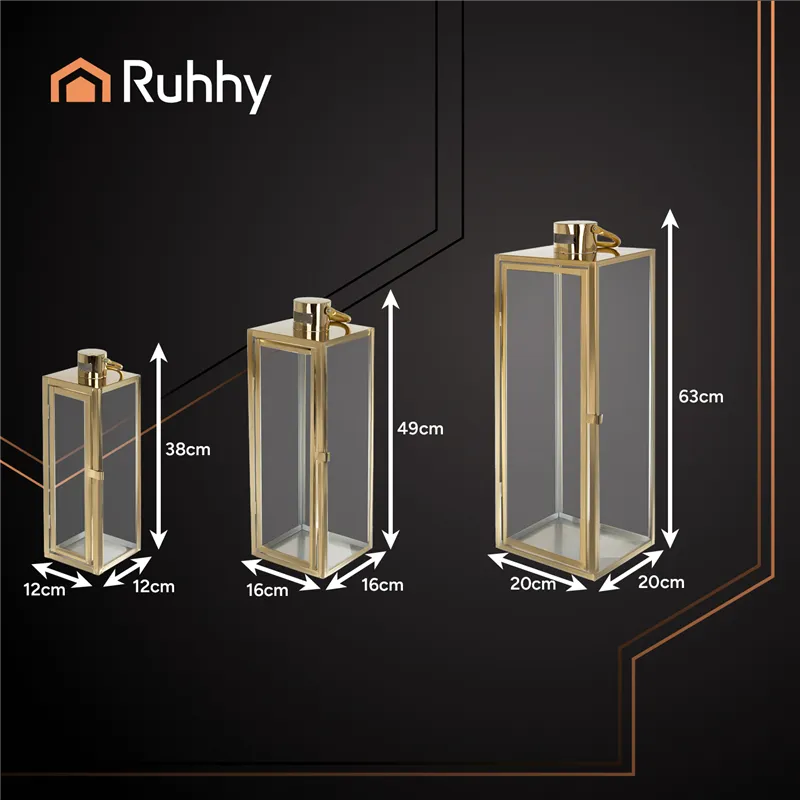 Golden lanterns 38/49/63cm 3pcs Ruhhy 26476