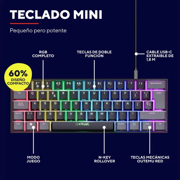 Mechanical keyboard Trust GXT 867 Acira Black