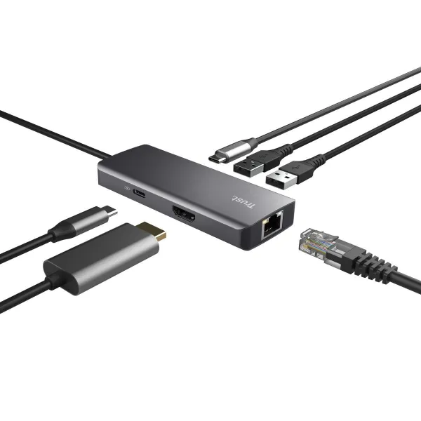 USB Centrmezgls Trust 24968 Sudrabains
